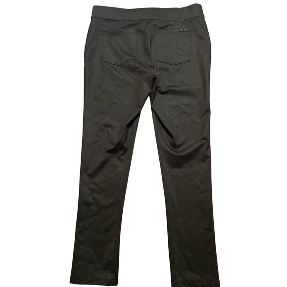 DKNY Jeans women's pull on black pants Large, high rise, pockets, some stretch - Picture 3 of 8